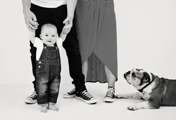 family, baby and pet photo taken with our Auckland baby+family photographer