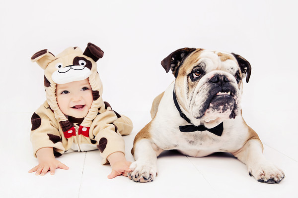 Baby Cody and Pet Soba Photo taken by our Auckland baby photographer