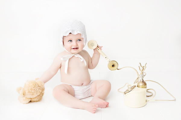 Portrait photo of baby Abbie taken by our Auckland baby photographer