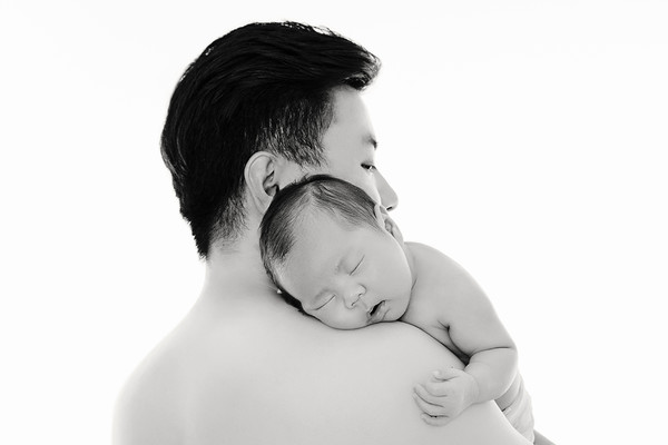 Father Chi and Newborn Photo taken by our Auckland newborn photographer
