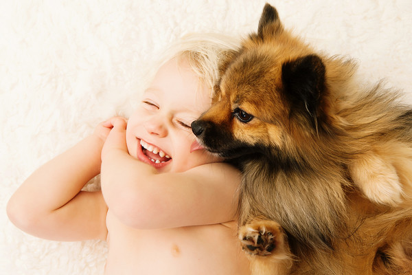 Baby Samson and Pet Pup Photo